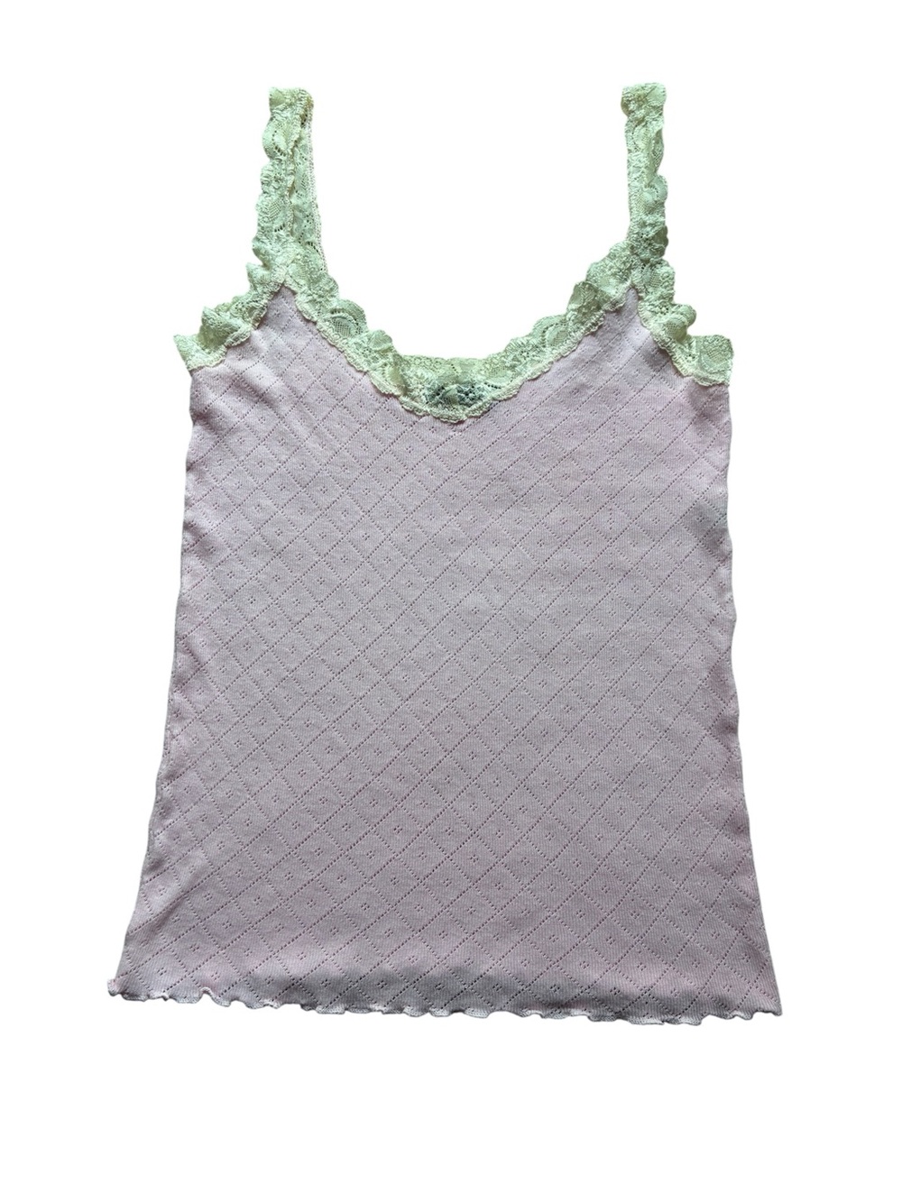 Mimi & Coco Women's Pink Lace Trim Camisole Size XS